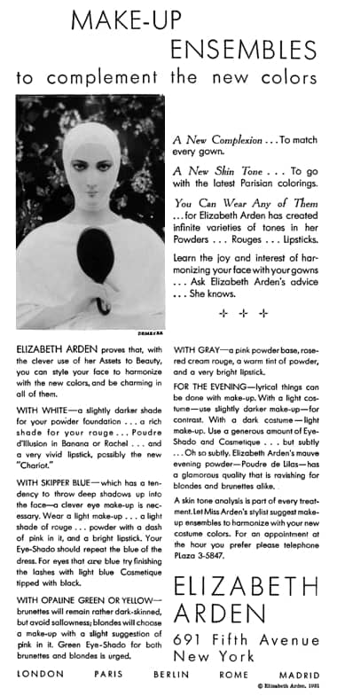 1931 Elizabeth Arden Make-up Ensembles