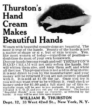 1925 Thurstons Hand Cream