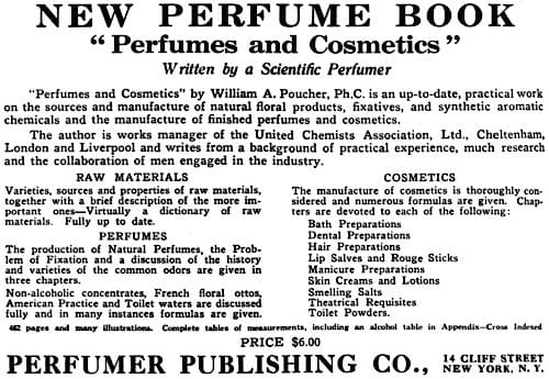 1923 Perfumes and Cosmetics by William A. Poucher